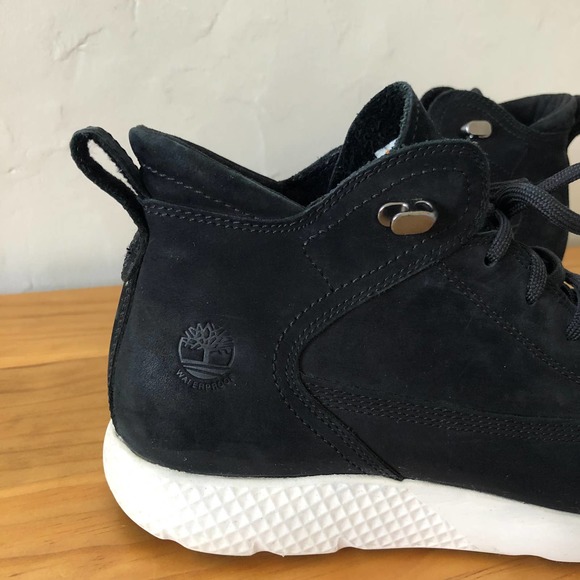 TIMBERLAND | Women's Size 8 Black Suede Leather Lace Up High Top Sneaker Boots - Picture 2 of 9